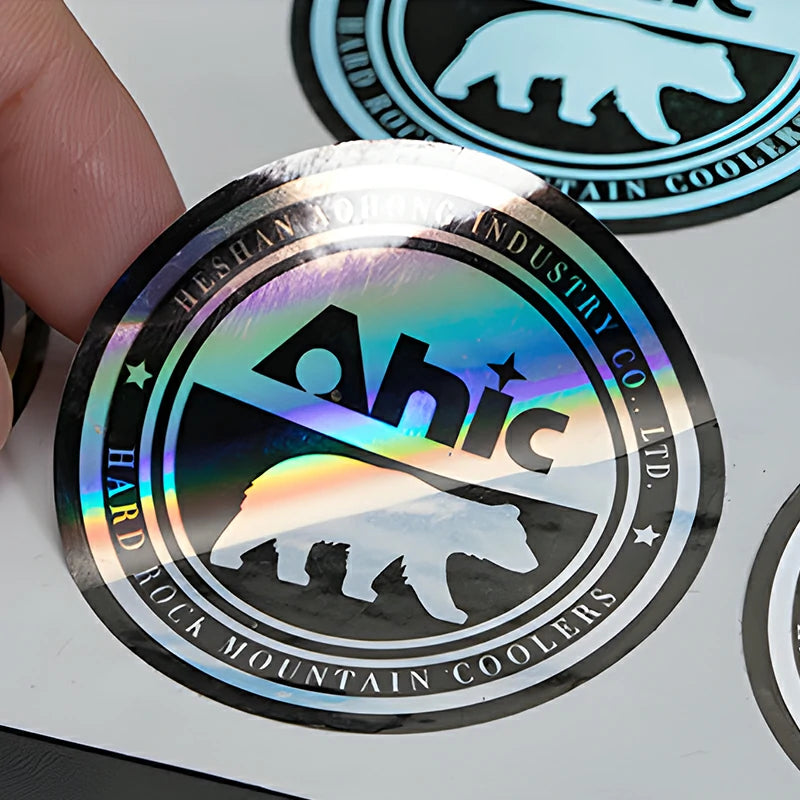 Custom Vinyl Stickers for Water Bottle Laptop - Holographic, Clear, White - Blue Fantasy Space